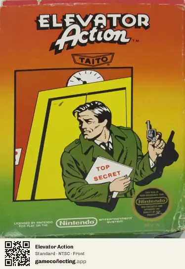 Elevator Action Nintendo Entertainment System, NTSC box front