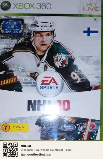 NHL 10 Xbox 360, Nordic countries box front