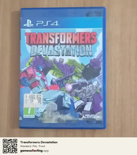 Transformers: Devastation PlayStation 4, PAL box front