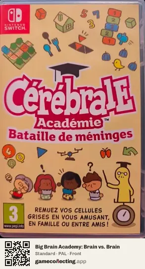 Big Brain Academy: Brain vs. Brain Nintendo Switch, PAL box front