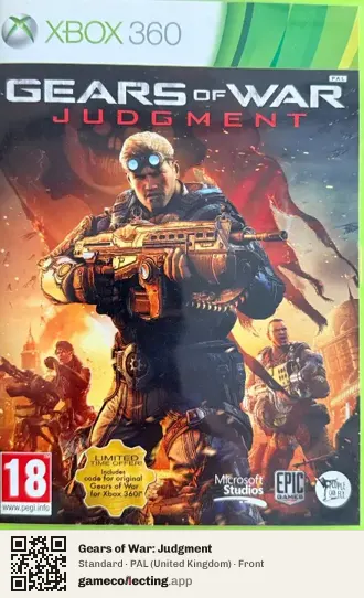 Gears of War: Judgment Xbox 360, United Kingdom box front