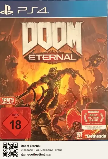 Doom Eternal PlayStation 4, Germany box front