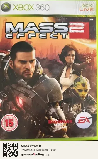 Mass Effect 2 Xbox 360, United Kingdom box front