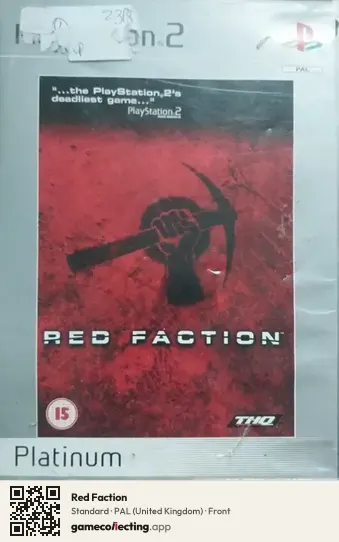 Red Faction PlayStation 2, United Kingdom box front