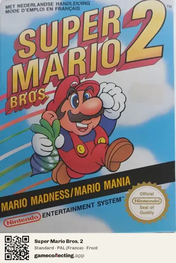Super Mario Bros. 2 Nintendo Entertainment System, France box front