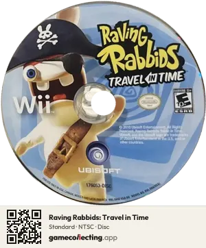 Raving Rabbids: Travel in Time Nintendo Wii, NTSC disc