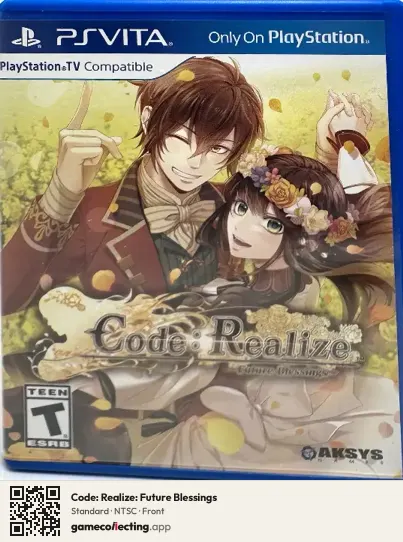 Code: Realize: Future Blessings PlayStation Vita, NTSC box front