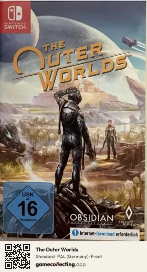 The Outer Worlds Nintendo Switch, Germany box front