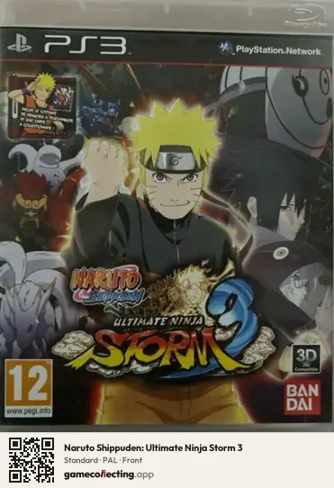 Naruto Shippuden: Ultimate Ninja Storm 3 PlayStation 3, PAL box front