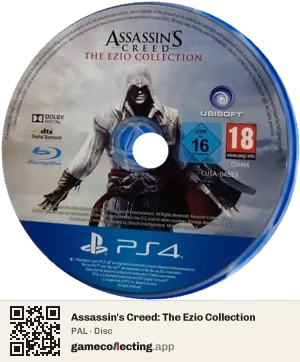 Assassin's Creed: The Ezio Collection PlayStation 4, PAL disc