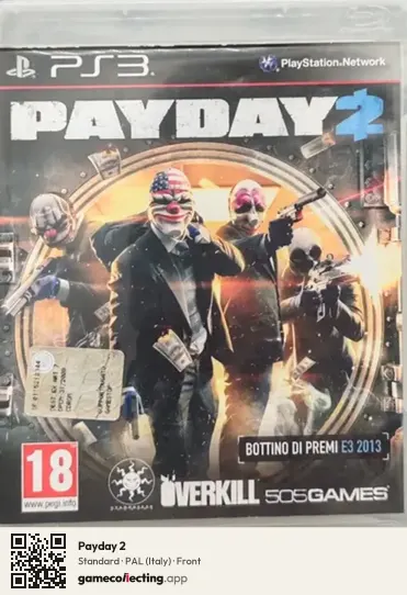 Payday 2 PlayStation 3, Italy box front