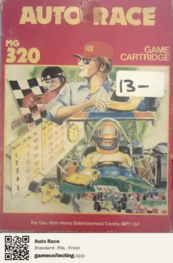 Auto Race Emerson Arcadia 2001, PAL box front