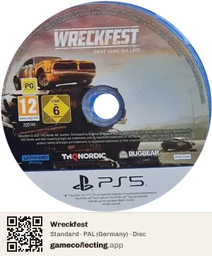 Wreckfest PlayStation 5, PAL disc