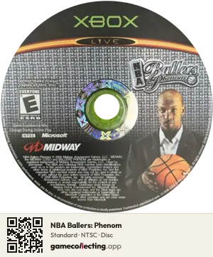 NBA Ballers: Phenom Xbox, NTSC disc