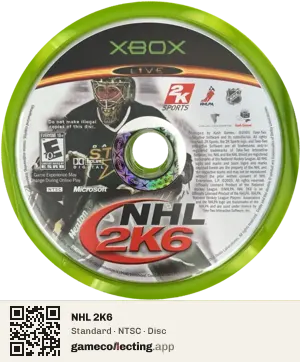 NHL 2K6 Xbox, NTSC disc