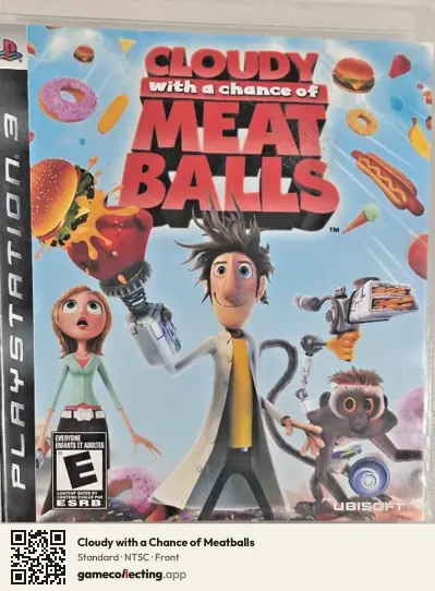 Cloudy with a Chance of Meatballs PlayStation 3, NTSC box front