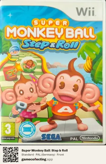 Super Monkey Ball: Step & Roll Nintendo Wii, Germany box front