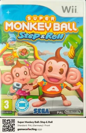 Super Monkey Ball: Step & Roll Nintendo Wii, Germany box front