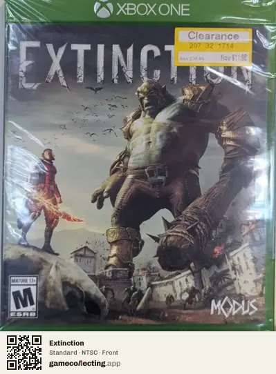 Extinction Xbox One, NTSC box front