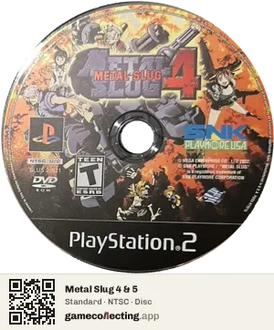 Metal Slug 4 & 5 PlayStation 2, NTSC disc