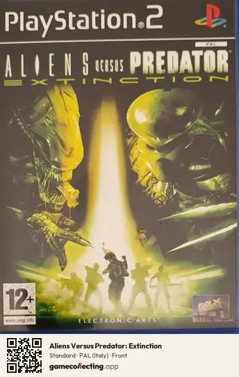 Aliens Versus Predator: Extinction PlayStation 2, Italy box front