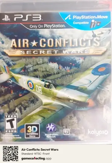 Air Conflicts: Secret Wars PlayStation 3, NTSC box front