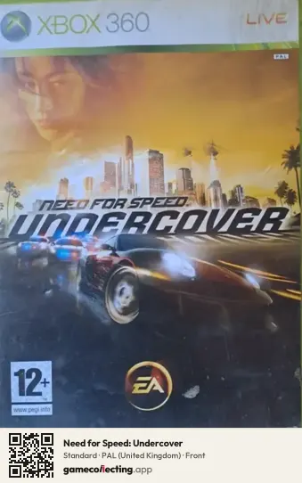 Need for Speed: Undercover Xbox 360, United Kingdom box front