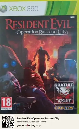 Resident Evil: Operation Raccoon City Xbox 360, France box front