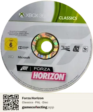 Forza Horizon Xbox 360, PAL disc