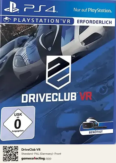 DriveClub VR PlayStation 4, Germany box front