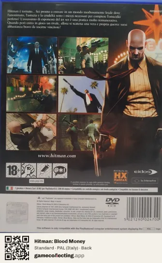 Hitman: Blood Money PlayStation 2, Italy box back