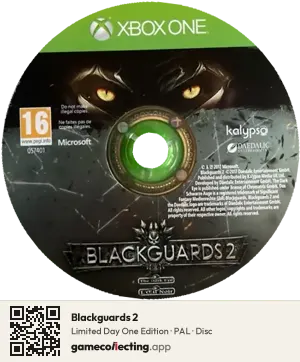 Blackguards 2 Xbox One, PAL disc