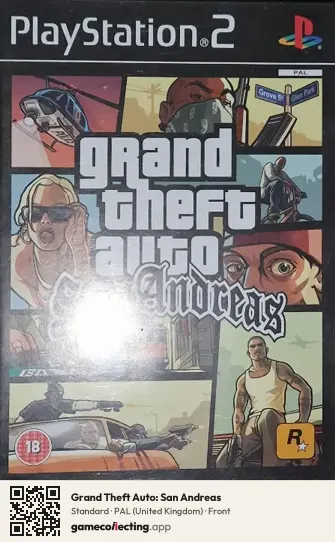 Grand Theft Auto: San Andreas PlayStation 2, United Kingdom box front