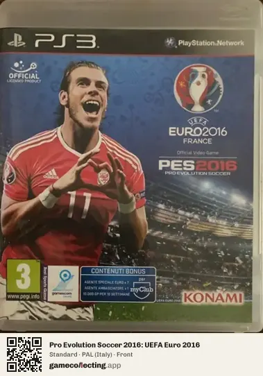 Pro Evolution Soccer 2016: UEFA Euro 2016 PlayStation 3, Italy box front