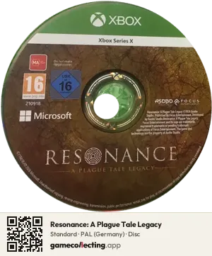 Resonance: A Plague Tale Legacy Xbox Series X, PAL disc