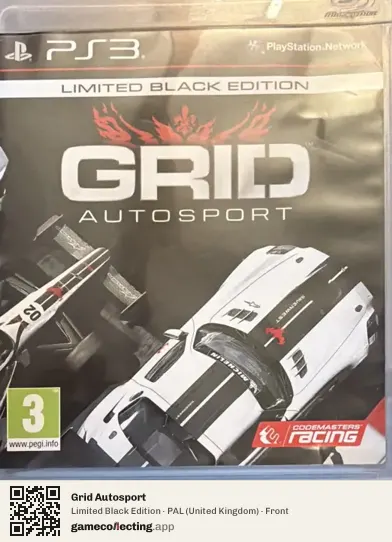 Grid Autosport PlayStation 3, United Kingdom box front