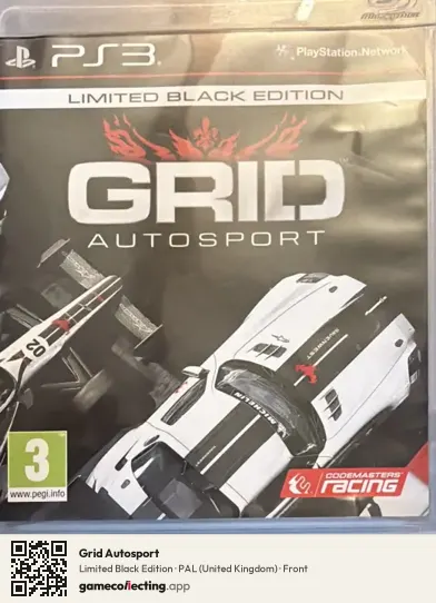 Grid Autosport PlayStation 3, United Kingdom box front