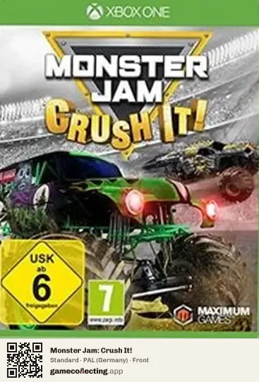 Monster Jam: Crush It! Xbox One, Germany box front