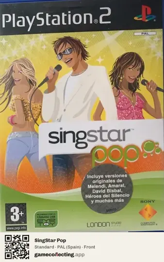 SingStar Pop PlayStation 2, Spain box front