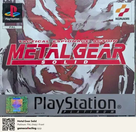 Metal Gear Solid PlayStation, Italy box front