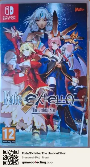 Fate/Extella: The Umbral Star Nintendo Switch, PAL box front