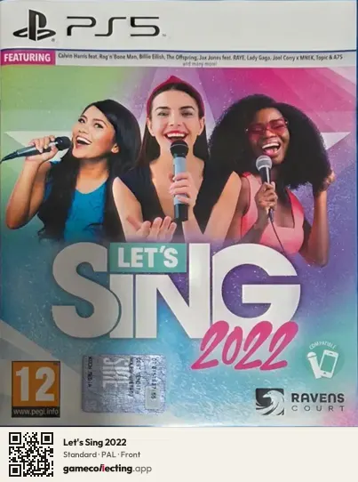 Let's Sing 2022 PlayStation 5, PAL box front