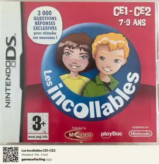Les Incollables CE1-CE2 Nintendo DS, PAL box front