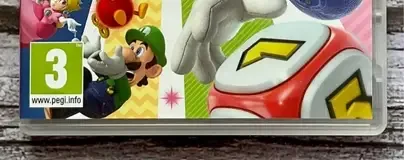 Super Mario Party, the PEGI square on its front