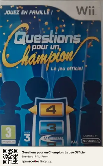 Questions pour un Champion: Le Jeu Officiel Nintendo Wii, PAL box front