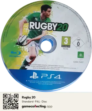 Rugby 20 PlayStation 4, PAL disc