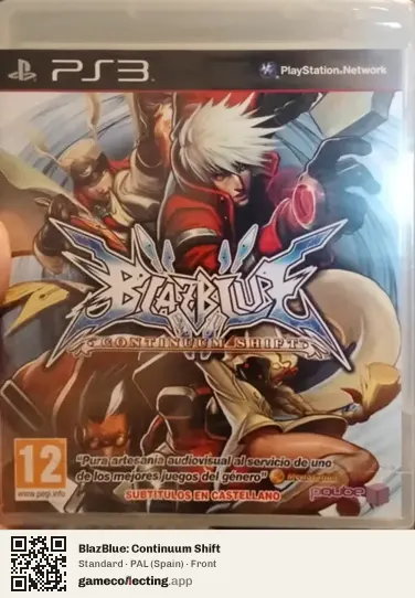 BlazBlue: Continuum Shift PlayStation 3, Spain box front