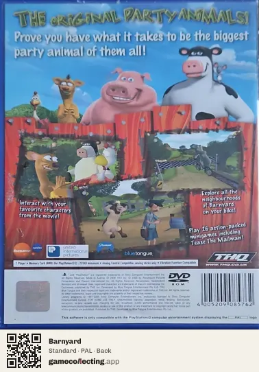 Barnyard PlayStation 2, PAL box back