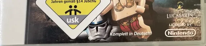 LEGO Star Wars: The Complete Saga, the USK square on its front