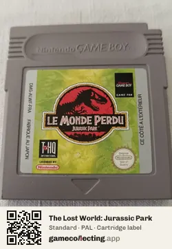 The Lost World: Jurassic Park Game Boy, PAL cartridge label